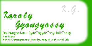 karoly gyongyossy business card